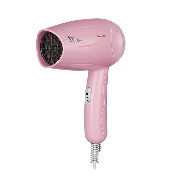 SYSKA Trendsetter HD1010 1000W Hair Dryer with 2 Speed Settings (Pink)